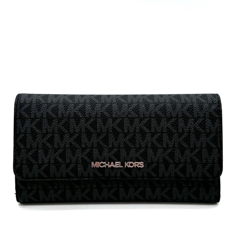 Michael Kors Large Trifold Wallet Black